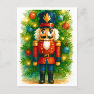 Festive Nutcracker Christmas Postcard