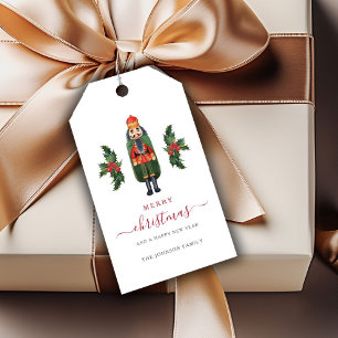 Festive Nutcracker Merry Christmas Gift Tags