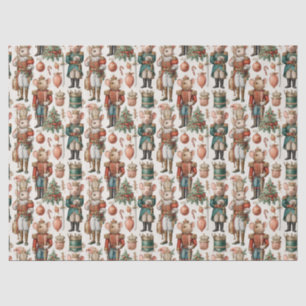 Festive Nutcracker Mice with Holiday Decor Tissue Paper