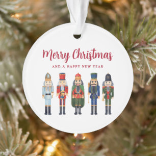 Festive Nutcracker Photo Christmas Ornament