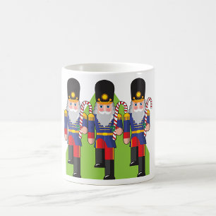 Festive Nutcracker Soldiers with Candy Canes  Coffee Mug