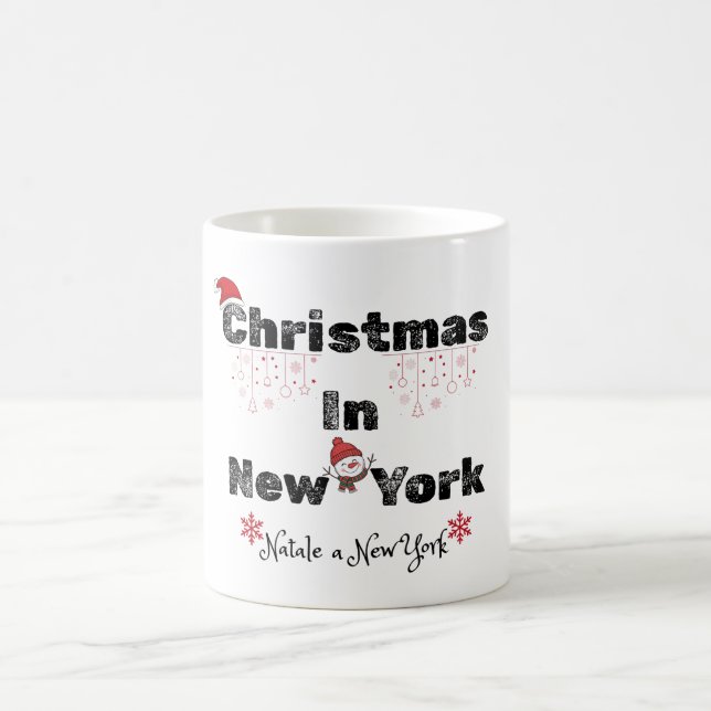 Festive NYC Christmas – English & Italian Coffee Mug (Center)