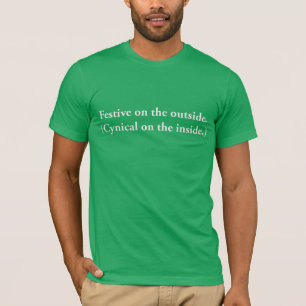 Festive on the Outside Minimalist Design T-Shirt