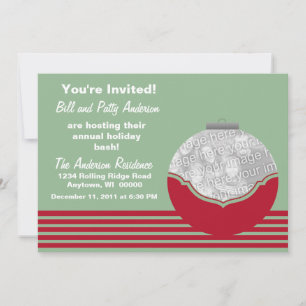 Festive Ornament Photo Invitation