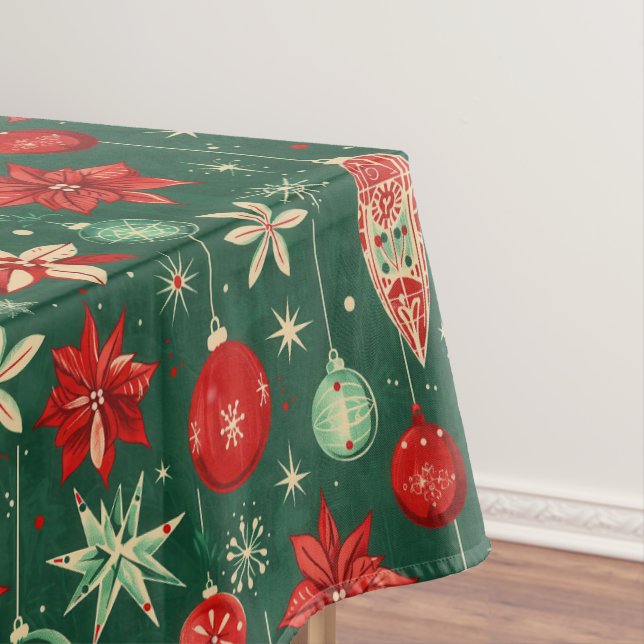 Festive Ornaments Seamless Pattern Tablecloth (In Situ)