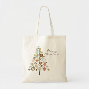 Festive Ornaments Tree Merry Christmas Tote Bag