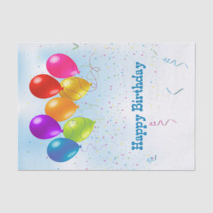 Festive Party Balloons, Confetti Tissue Paper