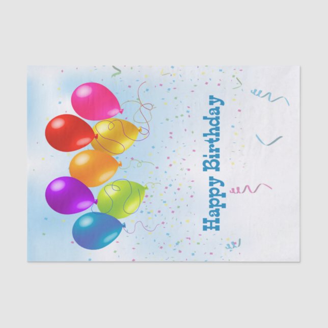 Festive Party Balloons, Confetti Tissue Paper (Front)