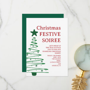 festive party holiday christmas invitations