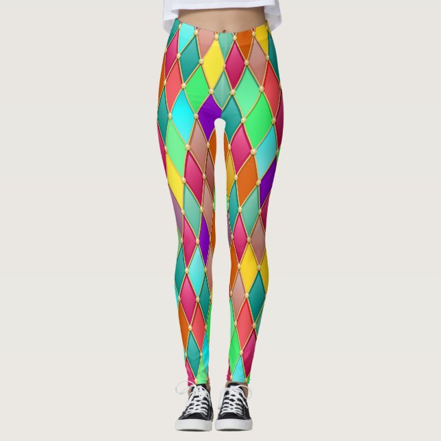Festive Pattern 4 Pop Fashion Leggings (Front)