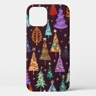 Festive pattern, Christmas and New Year decoration iPhone 12 Case