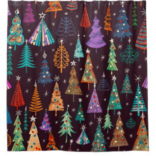 Festive pattern, Christmas and New Year decoration Shower Curtain
