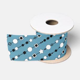 Festive pattern with string beads and jewellery st satin ribbon