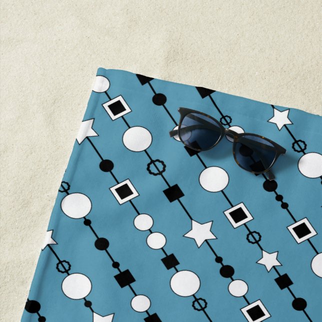 Festive pattern with string beads and jewelry star beach towel (In Situ)