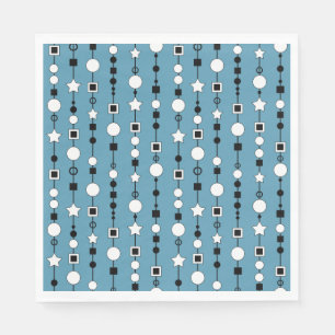 Festive pattern with string beads and jewelry star napkin