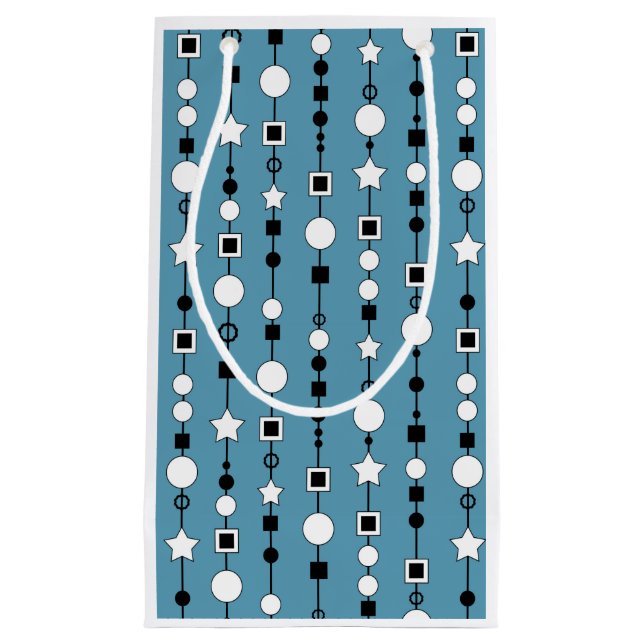 Festive pattern with string beads and jewelry star small gift bag (Front)