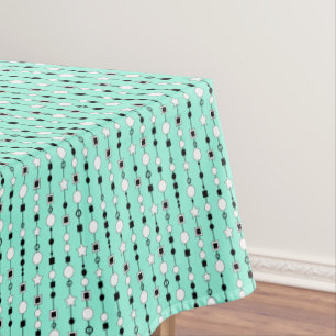 Festive pattern with string beads and jewelry star tablecloth