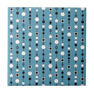 Festive pattern with string beads and jewelry star tile