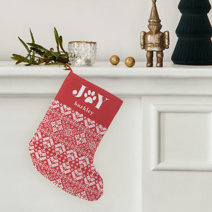 Festive Paws   Pet Small Christmas Stocking