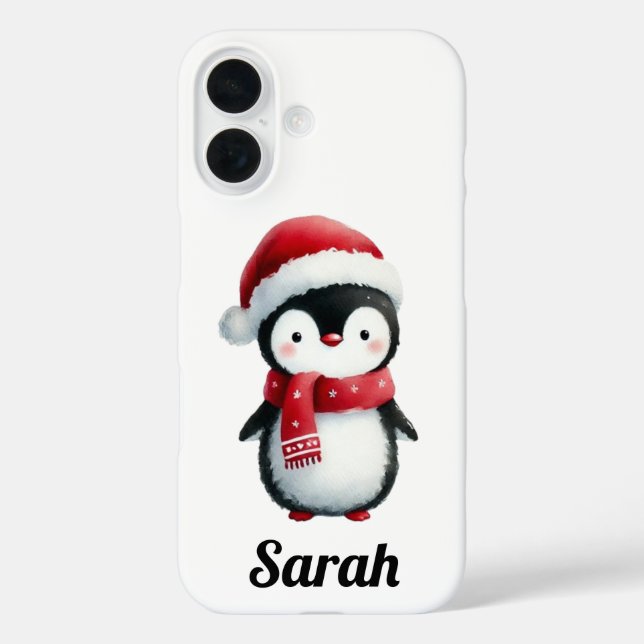Festive Penguin in Holiday Cheer Case-Mate iPhone Case (Back)