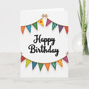 Festive Pennant Birthday Card