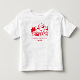 Festive Personalised Family Christmas Holiday Toddler T-Shirt