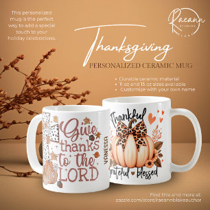 Festive Personalised Thanksgiving Ceramic Mug