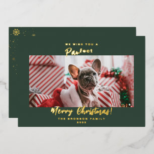 Festive Pet Photo Merry Christmas Foil Holiday Car
