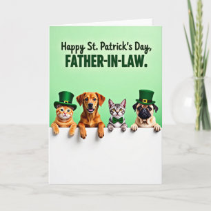 Festive Pets Family St Patricks Card