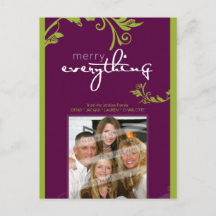 FESTIVE PHOTO POSTCARD :: bold vine 3P