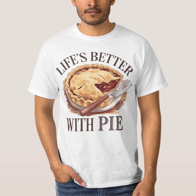 Festive Pie Artwork for Food Enthusiasts T-Shirt (Front)