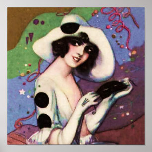 Festive Pierrette in Celebration by Sophia Chiostr Poster