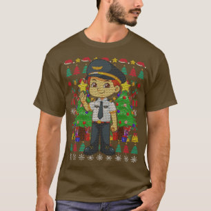Festive Pilot Ugly Christmas T-Shirt