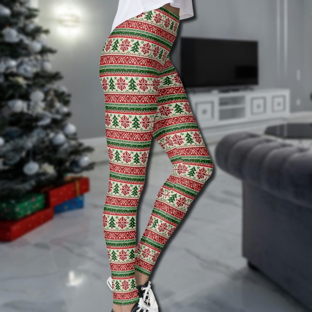 Festive Pine Motifs Leggings (Creator Uploaded)