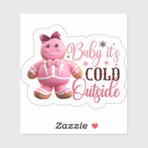 Festive Pink Gingerbread Man Spreads Cheer