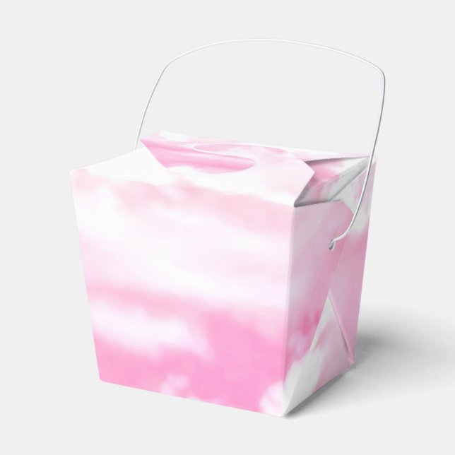 Festive Pink Rose Clouds Favour Box (Front Side)