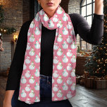 Festive Pink Snowman Pattern Winter Holiday Scarf<br><div class="desc">Embrace the holiday spirit with this charming pink winter scarf featuring an adorable snowman pattern. Perfect for adding a playful yet festive touch to your seasonal wardrobe, this design showcases cheerful snowmen against a vibrant pink background. Whether you’re dressing up for a holiday gathering or gifting it to a loved...</div>