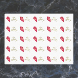 Festive Pink Tree Ornament Merry Tissue Paper