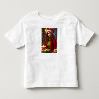 Festive Pinup Beauty - Christmas-Themed Art Print Toddler T-Shirt