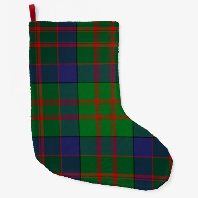 Festive plaid Christmas  Large Christmas Stocking (Front)