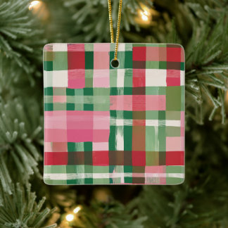 Festive Plaid Christmas Ornament