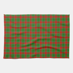 Festive plaid Christmas Tea Towel