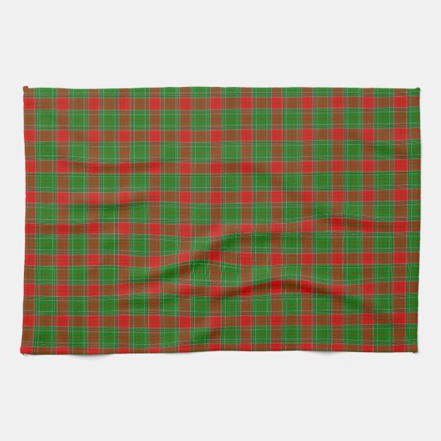 Festive plaid Christmas  Tea Towel (Horizontal)