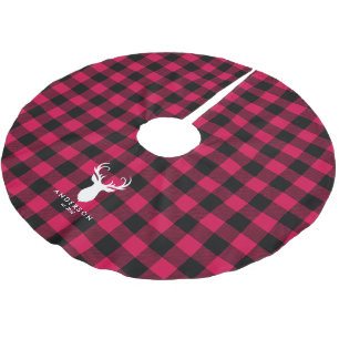 Festive Plaid Pattern Brushed Polyester Tree Skirt