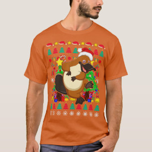 Festive Platypus Ugly Christmas Xmas T-Shirt