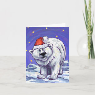 Festive Polar Bear Christmas Holiday Card