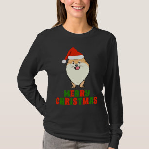 Festive Pomeranian Merry Christmas T-Shirt