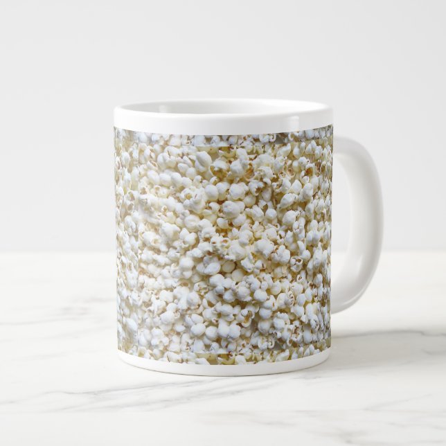 Festive Popcorn Texture Photography Decor Large Coffee Mug (Front Right)