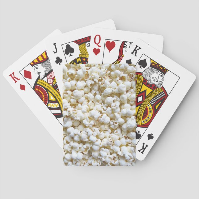Festive Popcorn Texture Photography Decor Playing Cards (Back)