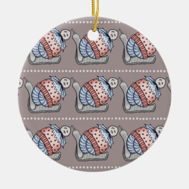 Festive pudding ceramic tree decoration (Front)